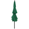 Grüner Sonnenschirm Savola 3,5 m (3-stufig, Aluminiummast)