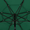 Grüner Sonnenschirm Savola 3,5 m (3-stufig, Aluminiummast)