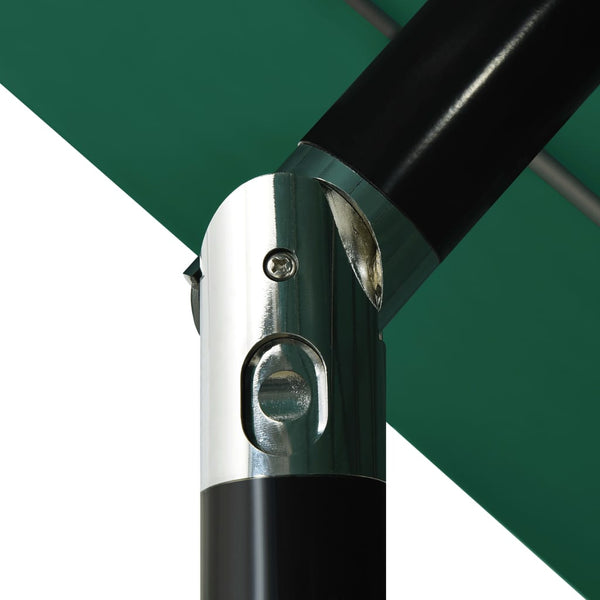 Grüner Sonnenschirm Savola 3,5 m (3-stufig, Aluminiummast)