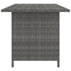 Grauer Garten-Esstisch Kindra 110x70x65cm (Polyrattan)