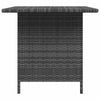 Grauer Garten-Esstisch Kindra 110x70x65cm (Polyrattan)