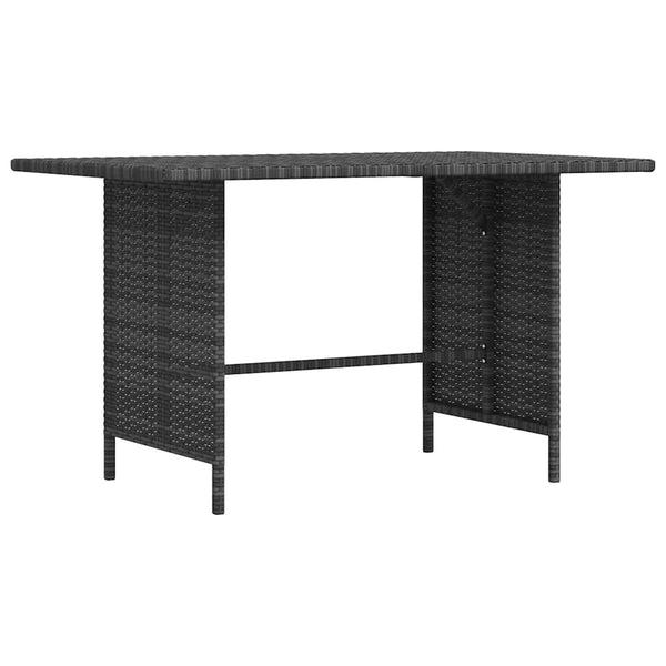 Grauer Garten-Esstisch Kindra 110x70x65cm (Polyrattan)