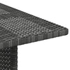 Grauer Garten-Esstisch Kindra 110x70x65cm (Polyrattan)