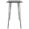 5-teiliges Bartisch-Set schwarz und grau