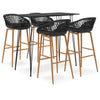5-teiliges Bar-Set, Farbe Schwarz