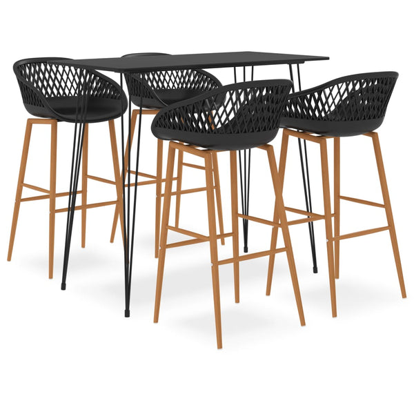 5-teiliges Bar-Set, Farbe Schwarz
