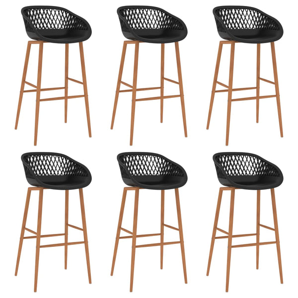 7-teiliges Barset, schwarz