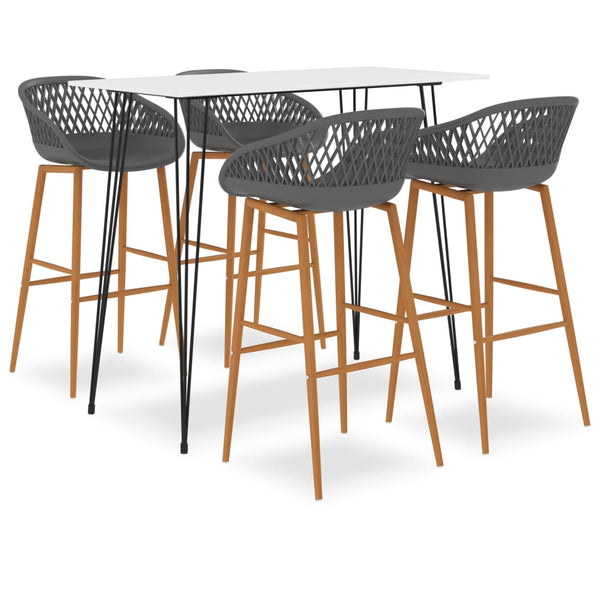 Weiße und graue Bar-Set Fian (5-teilig)