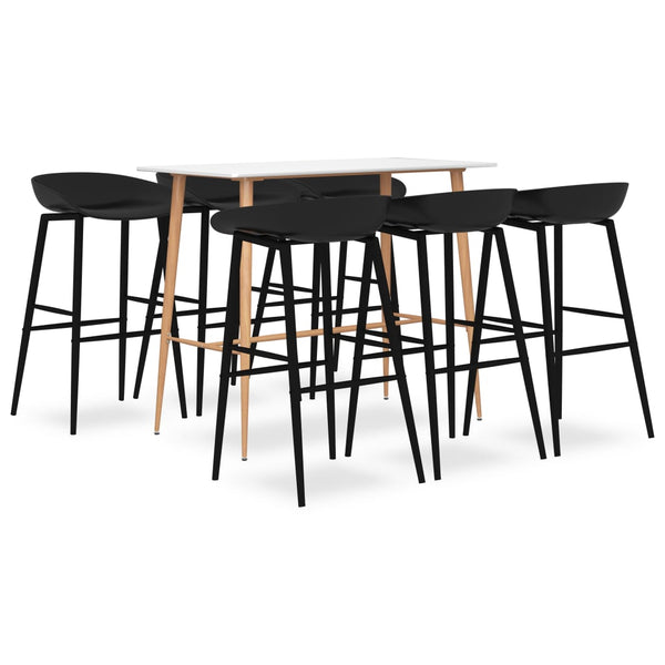 Bar-Set Zaroni, 7-teilig, weiß und schwarz