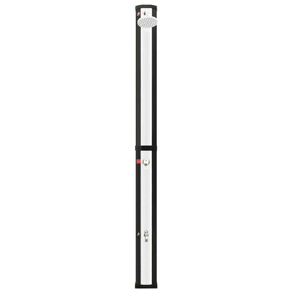 Solarbetriebene Außendusche, Duschkopf und Wasserhahn Stele 35 l