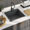 Handgefertigtes Waschbecken Nilofer, Schwarz (Edelstahl)