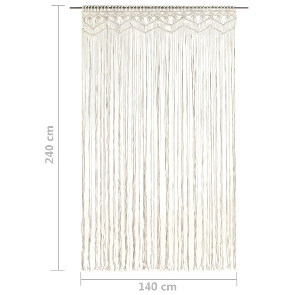 Makramee-Vorhang Ilariu 140x240cm (Baumwolle)