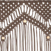 Graubrauner Makramee-Vorhang Visztian 140x240cm (Baumwolle)