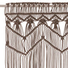 Graubrauner Makramee-Vorhang Ilaria 140x240cm (Baumwolle)