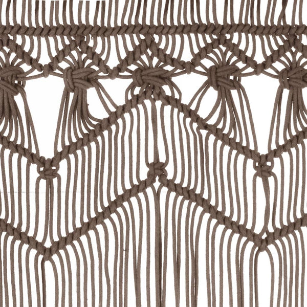 Graubrauner Makramee-Vorhang Ilaria 140x240cm (Baumwolle)