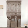 Graubrauner Makramee-Vorhang Isadore 140x240cm (Baumwolle)