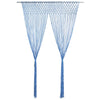 Blauer Makramee-Vorhang Andre 140x240cm (Baumwolle)