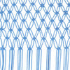 Blauer Makramee-Vorhang Andre 140x240cm (Baumwolle)