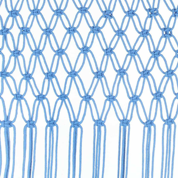 Blauer Makramee-Vorhang Andre 140x240cm (Baumwolle)