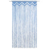 Blauer Makramee-Vorhang Visztian 140x240cm (Baumwolle)