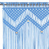 Blauer Makramee-Vorhang Visztian 140x240cm (Baumwolle)