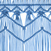 Blauer Makramee-Vorhang Ilario 140x240cm (Baumwolle)