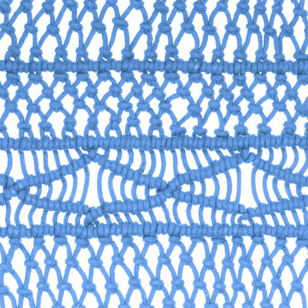 Blauer Makramee-Vorhang Isadore 140x240cm (Baumwolle)