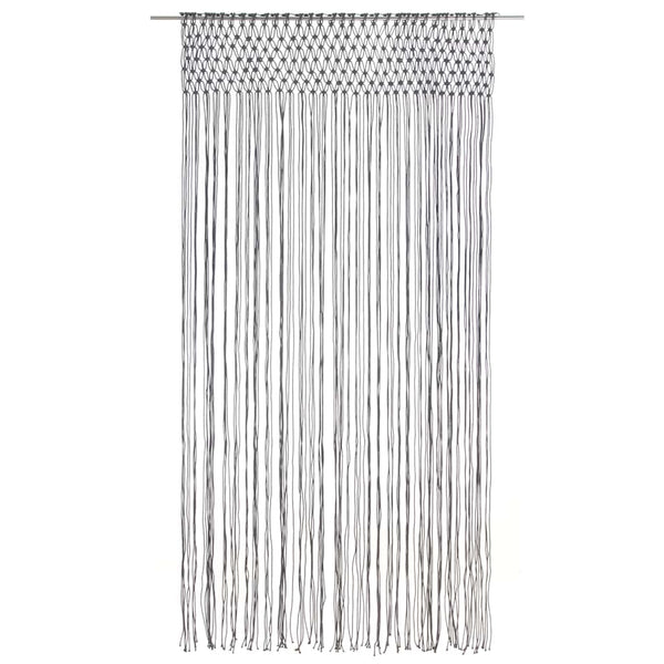 Anthrazit Makramee Vorhang Andre 140x240cm (Baumwolle)