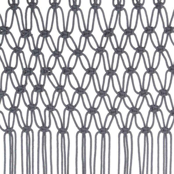 Anthrazit Makramee Vorhang Andre 140x240cm (Baumwolle)
