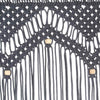 Anthrazit Makramee Vorhang Visztian 140x240cm (Baumwolle)
