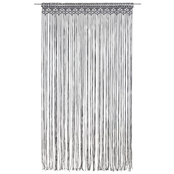 Anthrazit Makramee Vorhang Adinus 140x240cm (Baumwolle)
