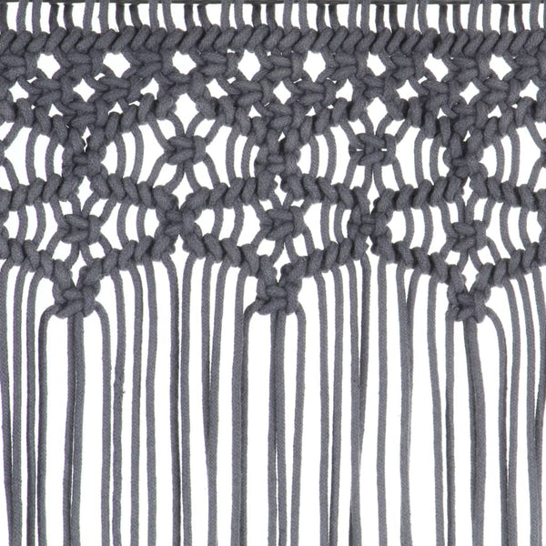 Anthrazit Makramee Vorhang Adinus 140x240cm (Baumwolle)