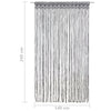 Anthrazit Makramee Vorhang Adinus 140x240cm (Baumwolle)