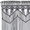Anthrazitfarbener Makramee-Vorhang Ilario 140x240cm (Baumwolle)