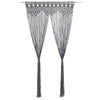 Antrasiitti macrame verho Matar 140x240cm (puuvilla)