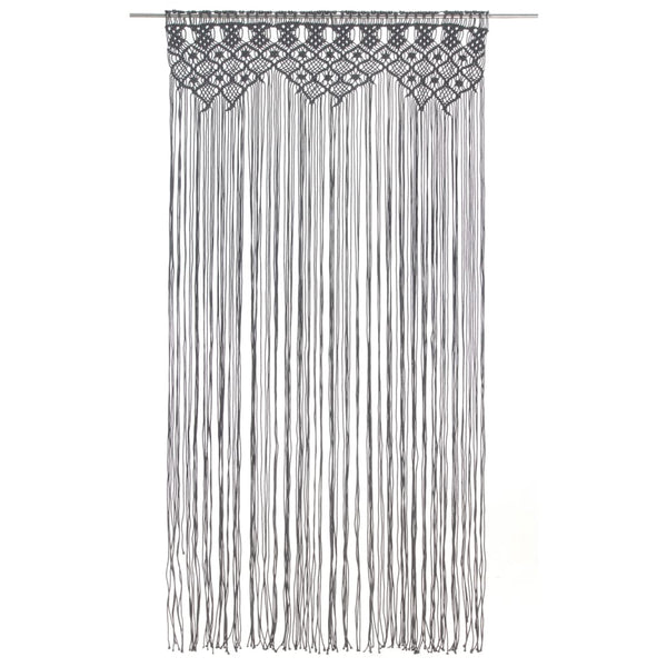 Antrasiitti macrame verho Matar 140x240cm (puuvilla)