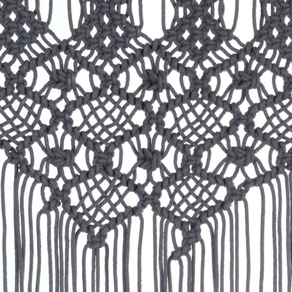 Antrasiitti macrame verho Matar 140x240cm (puuvilla)