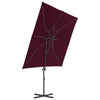 Weinroter Ampelschirm mit Stahlmast Micuta 250x250cm