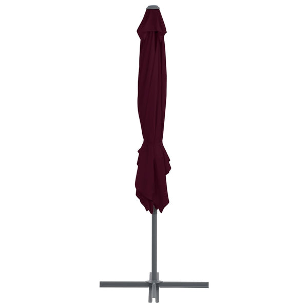 Weinroter Ampelschirm mit Stahlmast Micuta 250x250cm