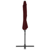 Weinroter Ampelschirm mit Stahlmast Micuta 300cm