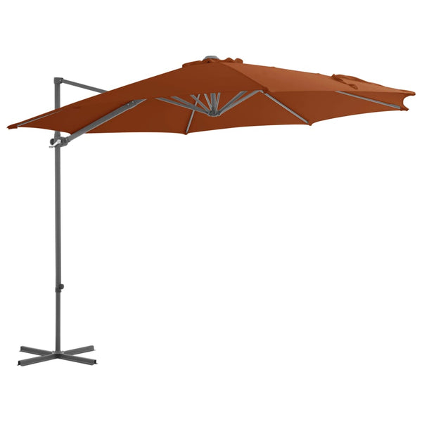 Terrakotta Hängeschirm Micuta 300cm (mit Stahlmast)