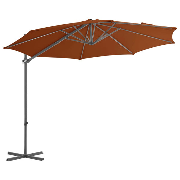 Terrakotta Hängeschirm Micuta 300cm (mit Stahlmast)
