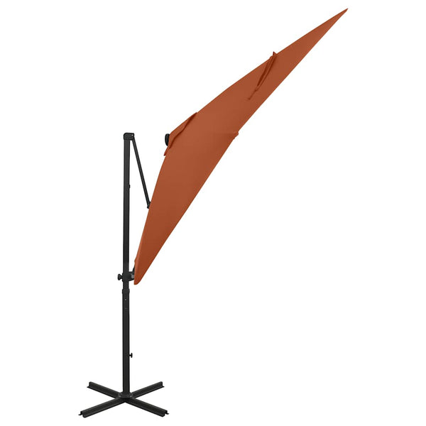 Terrakotta Ampelschirm mit LED 250 cm