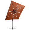 Terrakotta Ampelschirm mit LED 250 cm