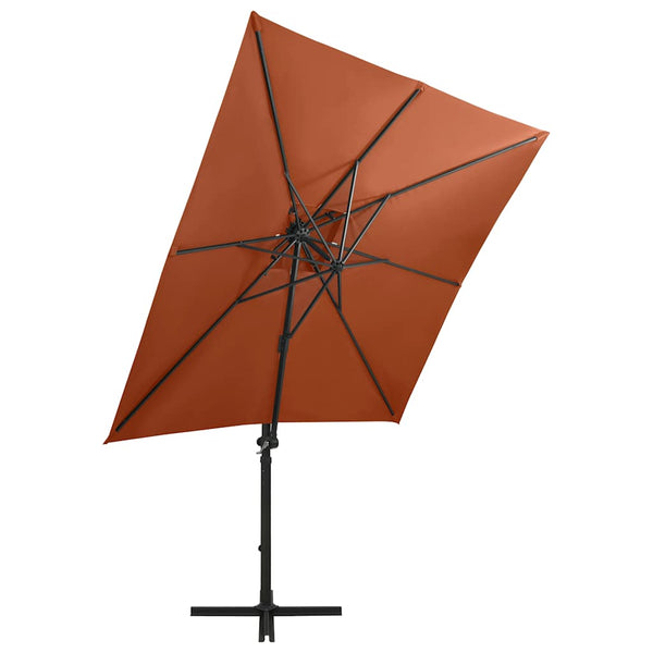 Terrakotta Ampelschirm mit LED 250 cm