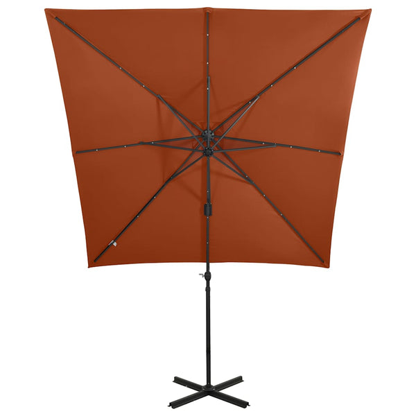 Terrakotta Ampelschirm mit LED 250 cm