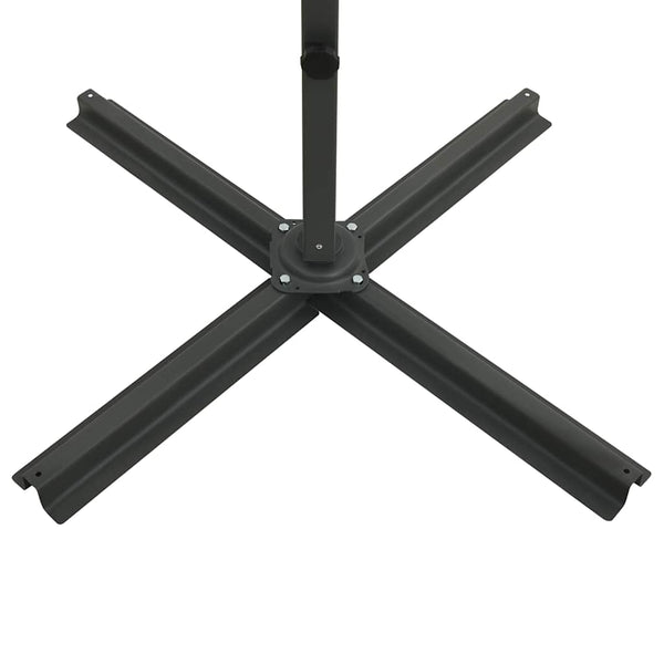 Terrakotta aurinkovarjo cantilever tolpalla ja ledit Pasraschiva 300cm