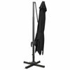 Schwarzer Ampelschirm Latinca 300cm mit LED-Beleuchtung