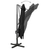 Schwarzer Ampelschirm Latinca 300cm mit LED-Beleuchtung