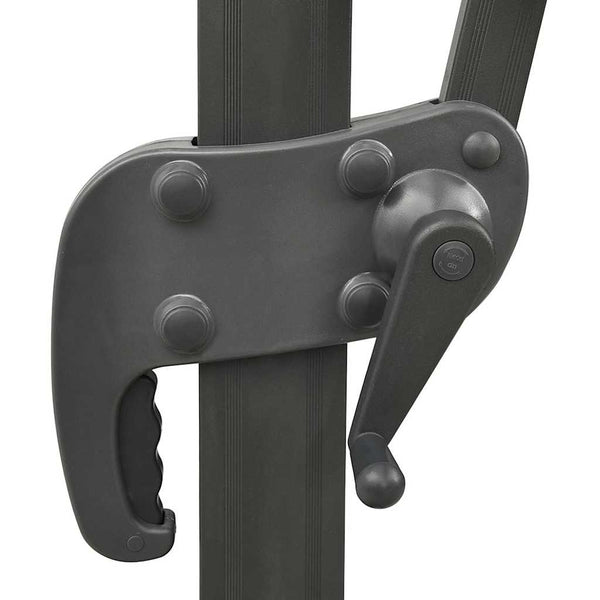 Schwarzer Ampelschirm Latinca 300cm mit LED-Beleuchtung
